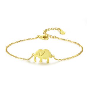 New 18k Gold Plated Cute Elephant Bracelet Jewelry Temperament Women Fashion Exquisite Bracelet Accessories Holiday Gift