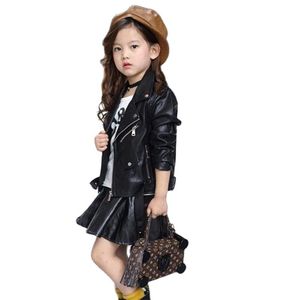 Jackets Baby Girls Boy Overwear Spring Autumn Winter PU Coat Jacket Kids Fashion Leather Children Coats Clothes 221012
