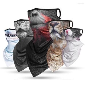 Bandanas hayvan yürüyüş balaclava bisiklet bandana üçgen atkı çok işlevli kamp avı balıkçılık koşu yüz boynu ısıtıcı kapak