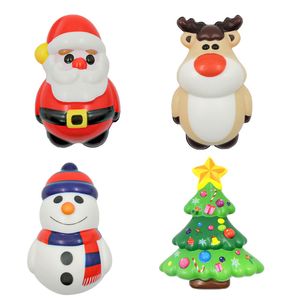 크리스마스 삐걱 거리는 장난감 푸 산타 클로스 눈사람 느린 상승 장난감 크리스마스 파티 스타킹 스터 퍼 선물