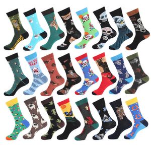 Herrensocken Heiße bunte Baumwolle Herren Lange Socken Harajuku Hip Hop Lustige Schädel Katze Toucan Coole Kleid Socken für Männer Hochzeit Weihnachtsgeschenk T221011