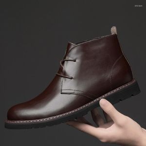 Boots Winter Warm Men Snow Ankle Handmade Outdoor Working Vintage Style Shoes Big Size 47 48