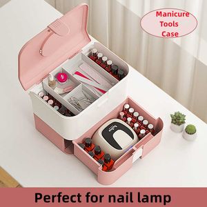 Makeup Brushes Nail Art Tools Storage Box ScoSors Makeup Organiser Jewely Nail Polish Pen Container Nail Art Brush Holder Manicure Tools Case W221013