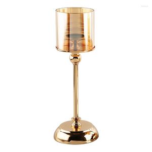 Candle Holders Gold Hurricane Candlelight Stand For Pillar Table Centrepiece Wedding Birthday Party Dining Decor
