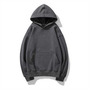 Herrtröjor tröjor plus storlek mäns vinter solida fleece hooded tröja byst 150 cm 5xl 6xl 7xl 8xl 9xl 10xl enkel lös casual g221011