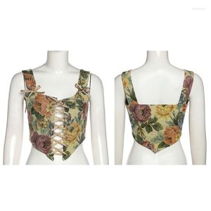 Cintos vintage mulheres corset espartilho floral bustier top top tapil bust cincher summer vestido de vestido acessórios