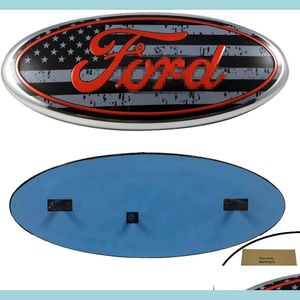 Badges de carro Shenwinfy Front Grille Tailgate Emblem para 04-14 F150 FORD Oval Badge 11-14 Edge 11-16 Explorer 06-11 Ranger 07-14 Exp DHKYV