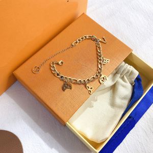 Luxurious Quality Bracelet Fashion Brand Link Chains with Letter For Women Wedding Party Classic High Jewelry High Sense Gift