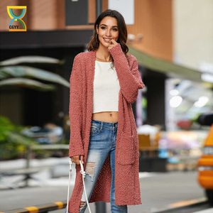 Women's Knits Tees CGYY Fashion Women Baggy Long Sleeve Knit Cardigan Coat Top larghi Ladies Chunky Maglione Jumper One Size Jacket Outwear T221012