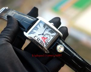 新しいバージョンウォッチメンデザインウォッチホワイトダイヤルW5330003レザーストラップバンド自動優れたメンズウォッチ腕時計
