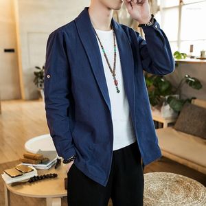 Ubranie etniczne Japońskie kimono mężczyzn Casual Retro Cardigan Tops Oriental chiński styl moda luźna tang kurtki płaszcz Asia ubrania