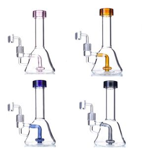 Hookahs Glass Bong Dab Rig Water Bongs Smoke Pipes 8.5 Inch 14.4mm Joint with Quartz Bangers or slide 14mm bowl smoking accessories wholesale dabber rigs set