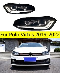 Bilstrålkastare för Polo Virtus 20 17-2021 Ny Polo Daytime Running Light Fog Parking Lamps Auto Part Assembly