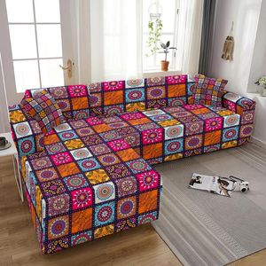 Coprisedie Copridivano Mandala Di Lusso Per Soggiorno Divano Ad Angolo Elasticizzato A Forma Di L Chaise Longue Elastica 1-4 Posti