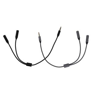 H￶rlur Y Splitter Audio Cable 3.5mm Jack 1 Man till 2 kvinnliga adapter Aux -kablar f￶r Samsung Huawei Telefon MP3 -spelare