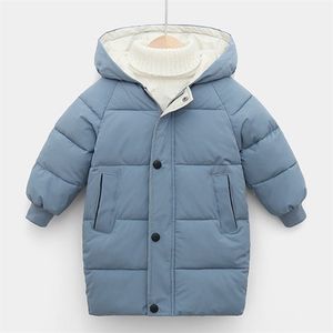 Daunenmantel Kinder Mäntel Baby Jungen Jacken Mode Warme Mädchen Mit Kapuze Schneeanzug Für 3-10Y Teen Kinder Dicke Lange Oberbekleidung Winter Kleidung 221012