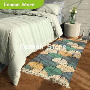Dywany 70x160 cm bawełniany kreatywny projekt miękki do salonu sypialnia dywan domowy dywan podłogowy dywaniki