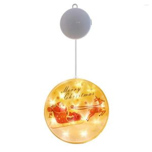 Decorações de Natal Luzes penduradas Decoração de boneco de neve Creça de LED criativa para o quarto Pátio de parede da janela