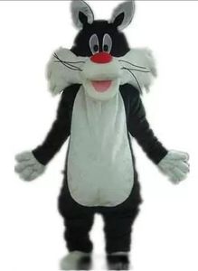 factory sale Ventilationa black cat mascot suit mascot costume for adult to wear