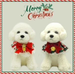 Christmas Pet Lace Mouth Towel Cats Collars and LeadsDog Cat Bib Teddy Pomeranian Autumn and Winter Dressing Articles