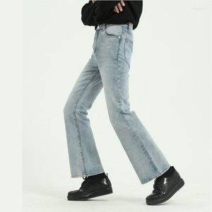 Men's Jeans Men High Street Hip Hop Casual Small Flare Pant Male Japan Korea Style Vintage Denim Trousers