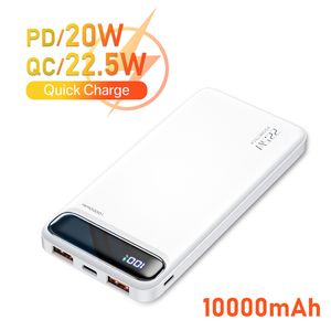 10000mAh Power Bank Fast Charging Portable Charger External Battery Power for Mobile Phones
