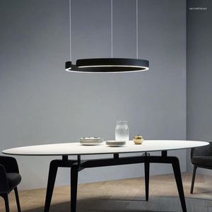 Pendant Lamps Ceiling Chandelier Light Chandeliers For Dining Room LED Bedroom Living Nordic Home Decor Modern Round Ring Lamp