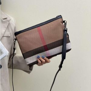 Shoulder Bags Fashion Luxury Women Clutch Bag Classic Stripes Canvas Leather Female Lady Crossbody Wristlet Handbag