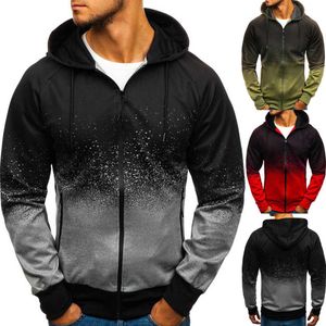 Herrtröjor tröjor män zip up jaets manlig casual utomhussport varm höst vinter huva kappa mens ve homme sportkläder g221011