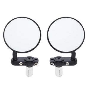 Motorcycle Mirrors 2Pcs Motorcycle Mirror Aluminum Black 22Mm Handle Bar End Rearview Side Mirrors Motor Accessories Drop Delivery 20 Dh4G6