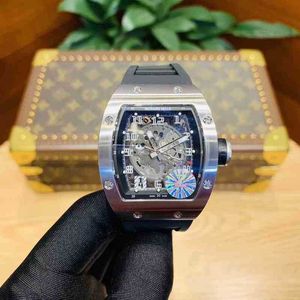 Luxury Mens Mechanical Watch Milles RM010 W pełni automatyczny ruch Sapphire Mirror Guma opaska zegarkowa McDy Swiss