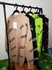Дизайнерский классический свитер мужская одежда с повседневными буквами Свитер модный принт животных. Осенний зимний пуловер мужчина женщин экипаж Свитера S-XXL#BA661