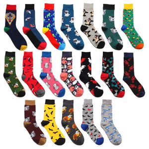 Herrstrumpor Peonfly Cartoon Dog Chicken Sheep Lobster Whaorful Men Socks roliga Happy Hip-Hop Harajuku Street Manlig casual bomullsrumma T221011