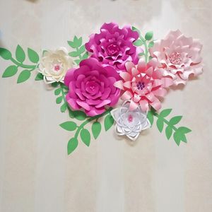 Flores decorativas personalizadas personalizadas papel gigantes