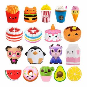 Jumbo Toys Kawaii Fries Panda Squishy Pasta Geyik Süt Squeeze Oyuncakları Yavaş Yükselen Krem Kokulu Antistress Çocuk Çocuk Bebek Oyuncakları B1013