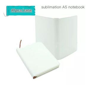 US Warehosue Blank Sublimation Notebook A5 Sublimation PU-läderfodral Mjuk yta Notebook Varmöverföring Utskrift Blanka förbrukningsmaterial gör det själv