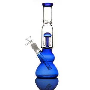 Cachimbo de água de cachimbo de água de vidro com 12,7 polegadas de altura e espessura mais recente bongs de fundo de cabaça azul dab rig pipes com junta de tigela de 14 mm e haste inferior para fumar