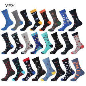 Herrensocken VPM 2019 Große Größe Baumwolle Herrensocken Hiphop Harajuku Happy Funny Kompressionskleid Socken für Männer Hochzeit Weihnachtsgeschenk T221011