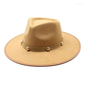 Berretti Jazz Top Cappello di lana Catena da donna Fedora Unisex Autunno e inverno Moda Wrap Panama all'ingrosso