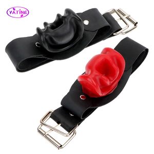 Sex toys masager Massager bondage Bondage Belt Latex Mouth Gag Plug Tools for Couples Games Set Cosplay Women Men Harness Toys Adults Erotic Machine Shop QXOZ