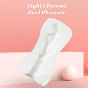 Прядь реалистичный влагалище мужская мастурбаторная чашка анал мягкая узкая киска эротическая взрослая секс -игрушки для мужчин Портативная карманная киска