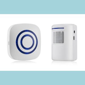 Car Air Freshener Den trådlösa uppfarten Alert Home Security Alarm Besökar Door Bell Chime med 1 plug-in-mottagare och PIR Motion D DHK80