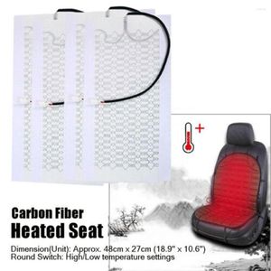 Car Seat Covers Carbon Fiber Heating Cushion Kit Winter Warm Cover Set