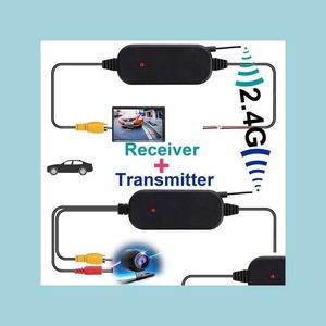 Câmeras traseiras do carro Sensores de estacionamento de 2,4 GHz Câmera traseira sem fio RCA Transmissor de vídeo e kit de receptor para o carro Retrocínio Monit dhvo0