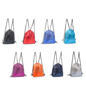 DHL50PCS NATAÇÃO Backpack Gym Fitness Sport à prova d'água Sport Oxford String Basketball Bag