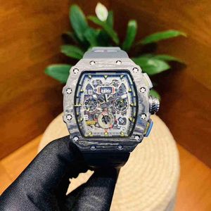 Luxury Mens Mechanical Watch Leisure Milles Automatic Multifunctional Carbon Fiber Sports Fashion Personalized Swiss Movement Wristwatches