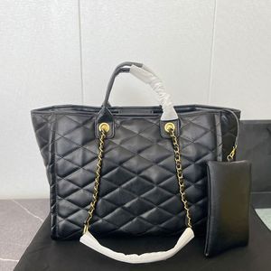 Bolsas de mão Quilting Totes Sacos de compras de ombro Feminino Cadeia Bolsa transversal de grande capacidade Bolsa de mão Bolsa de couro genuíno Bolsa Lady Múmia Super macio Letras da moda