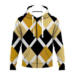 Herrtröjor tröjor zip up hoodie geometric tryck streetwear mens överdimensionerade huva tröjor blixtlås harajuku långärmad cloing pullover cloes g221011