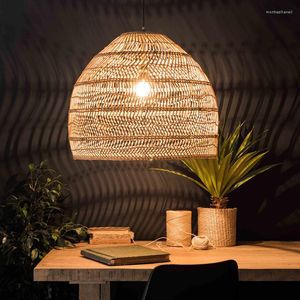 Pendelleuchten im chinesischen Stil, handgemachte Rattan-Lampe, Vintage-Hänge-Loft, Wohnzimmer, Esszimmer, Heimdekoration, Café-Restaurant-Licht