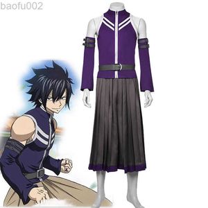 Аниме костюмы Fairy Tail Grey Fullbuster Cosplay Come Halloween Carnival Anime Comes L220802
